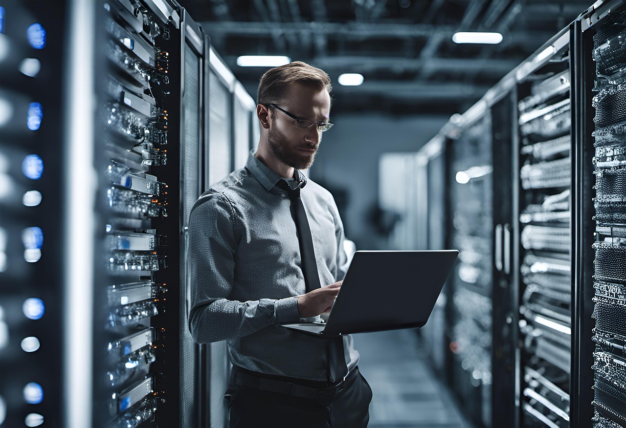 Image showing an onsite network and worker
